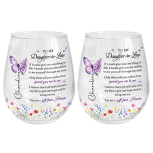 Load image into Gallery viewer, Personalized Stemless Wine Glass For Daughter-In-Law Gift
