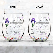 Load image into Gallery viewer, Personalized Wine Glass Custom Name Gift for Daughter-In-Law
