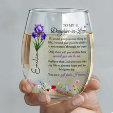 Load image into Gallery viewer, Personalized Wine Glass Custom Name Gift for Daughter-In-Law
