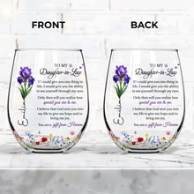 Load image into Gallery viewer, Personalized Wine Glass Custom Name Gift for Daughter-In-Law
