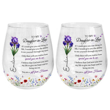 Load image into Gallery viewer, Personalized Wine Glass Custom Name Gift for Daughter-In-Law
