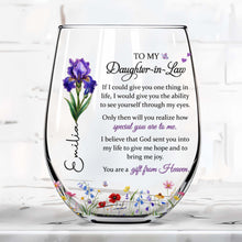 Load image into Gallery viewer, Personalized Wine Glass Custom Name Gift for Daughter-In-Law
