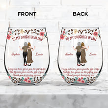 Load image into Gallery viewer, Personalized Stemless Wine Glass Custom Name Gift for Daughter-In-Law
