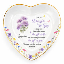 Load image into Gallery viewer, Personalized Heart-Shaped Jewelry Dish Custom Name Gift for Daughter-in-Law
