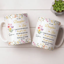 Load image into Gallery viewer, Personalized Floral Coffee Mug Gift for Daughter-in-Law
