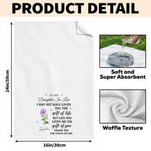 Load image into Gallery viewer, Personalized Kitchen Towel Custom Flower Design Gift for Daughter-in-Law
