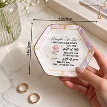 Load image into Gallery viewer, Personalized Hexagonal Ceramic Jewelry Dish Gift for Daughter-In-Law
