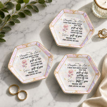Load image into Gallery viewer, Personalized Hexagonal Ceramic Jewelry Dish Gift for Daughter-In-Law
