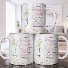 Load image into Gallery viewer, Personalized Flower Pearl Mug Custom Gift for Daughter-in-Law
