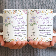Load image into Gallery viewer, Personalized Floral Coffee Mug Gift for Daughter-in-Law
