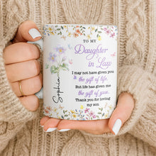 Load image into Gallery viewer, Personalized Floral Coffee Mug Gift for Daughter-in-Law
