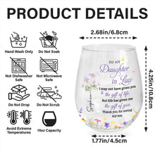 Load image into Gallery viewer, Personalized Stemless Wine Glass Custom Gift for Daughter-in-Law
