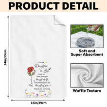 Load image into Gallery viewer, Personalized Birth Month Flower Kitchen Towel Gift for Daughter-in-Law
