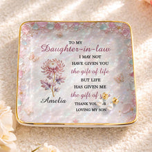 Load image into Gallery viewer, Personalized Ceramic Jewelry Dish Custom Name Gift for Daughter-in-Law
