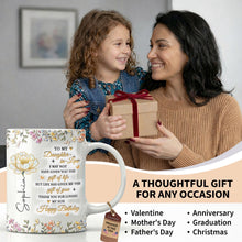 Load image into Gallery viewer, Personalized Coffee Mug Custom Floral Design Gift for Daughter-in-Law
