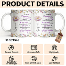 Load image into Gallery viewer, Personalized Floral Coffee Mug Custom Gift for Daughter-in-Law
