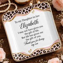 Load image into Gallery viewer, Personalized Leopard Pattern Jewelry Dish Gift for Daughter-in-Law
