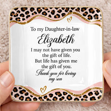 Load image into Gallery viewer, Personalized Leopard Pattern Jewelry Dish Gift for Daughter-in-Law
