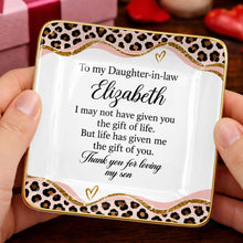 Load image into Gallery viewer, Personalized Leopard Pattern Jewelry Dish Gift for Daughter-in-Law
