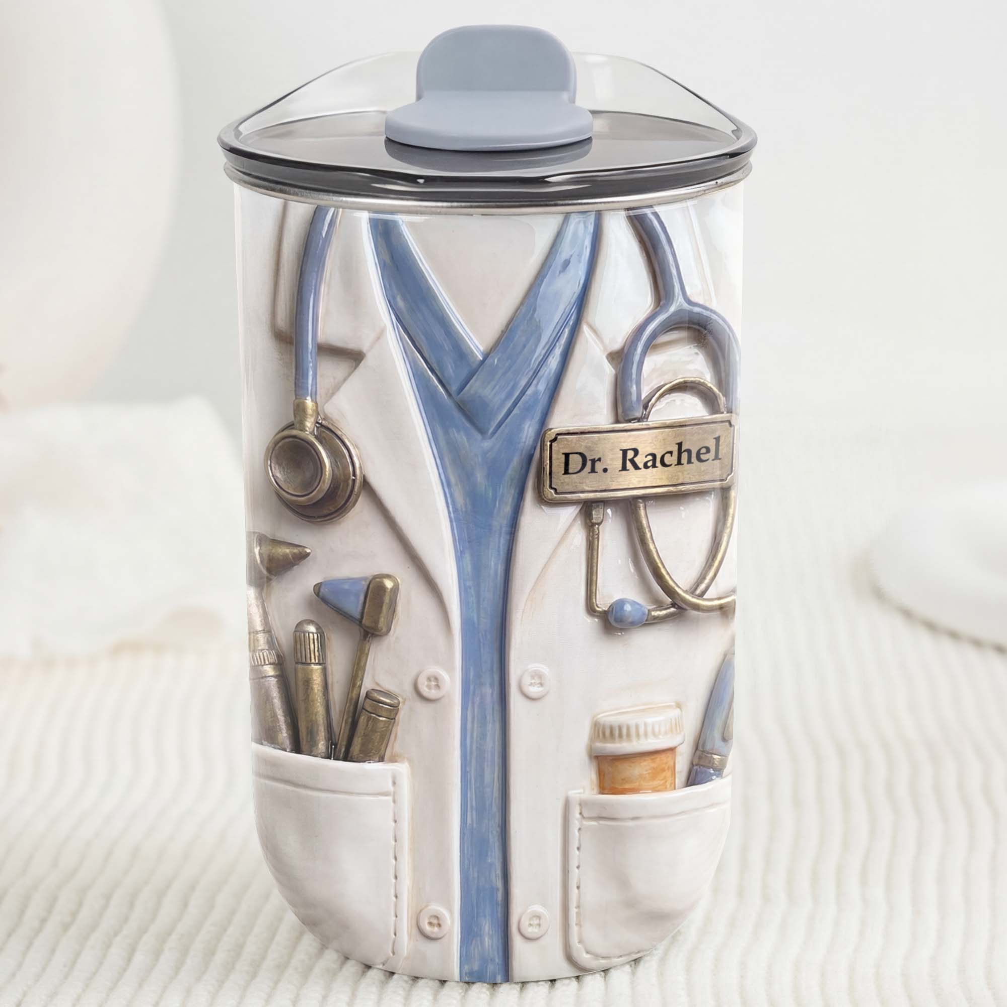 Personalized 10oz Stainless Steel Tumbler for Doctors - Custom Name Gift