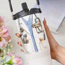 Load image into Gallery viewer, Personalized 30oz Tumbler with Handle for Doctors, Custom Name Gift
