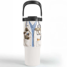 Load image into Gallery viewer, Personalized 30oz Tumbler with Handle for Doctors, Custom Name Gift
