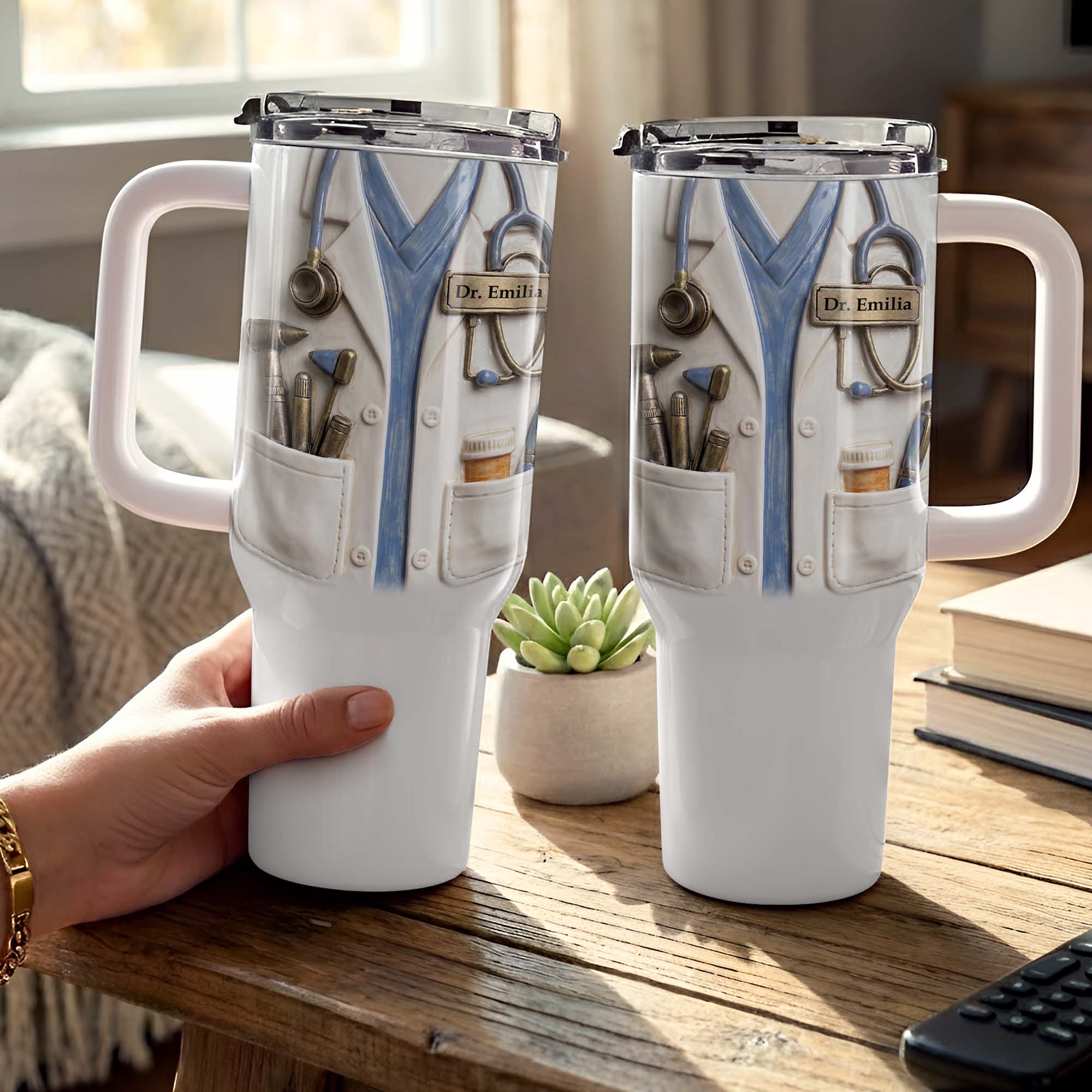 Personalized 40oz Tumbler Custom Name Doctor Gift for Her