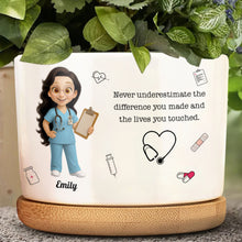 Load image into Gallery viewer, Personalized Ceramic Plant Pot for Nurse Medical Decor Gift
