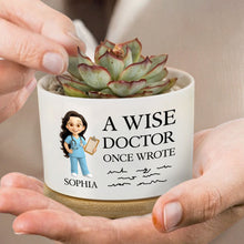 Load image into Gallery viewer, Personalized Cartoon Doctor Ceramic Plant Pot Custom Gift for Doctor

