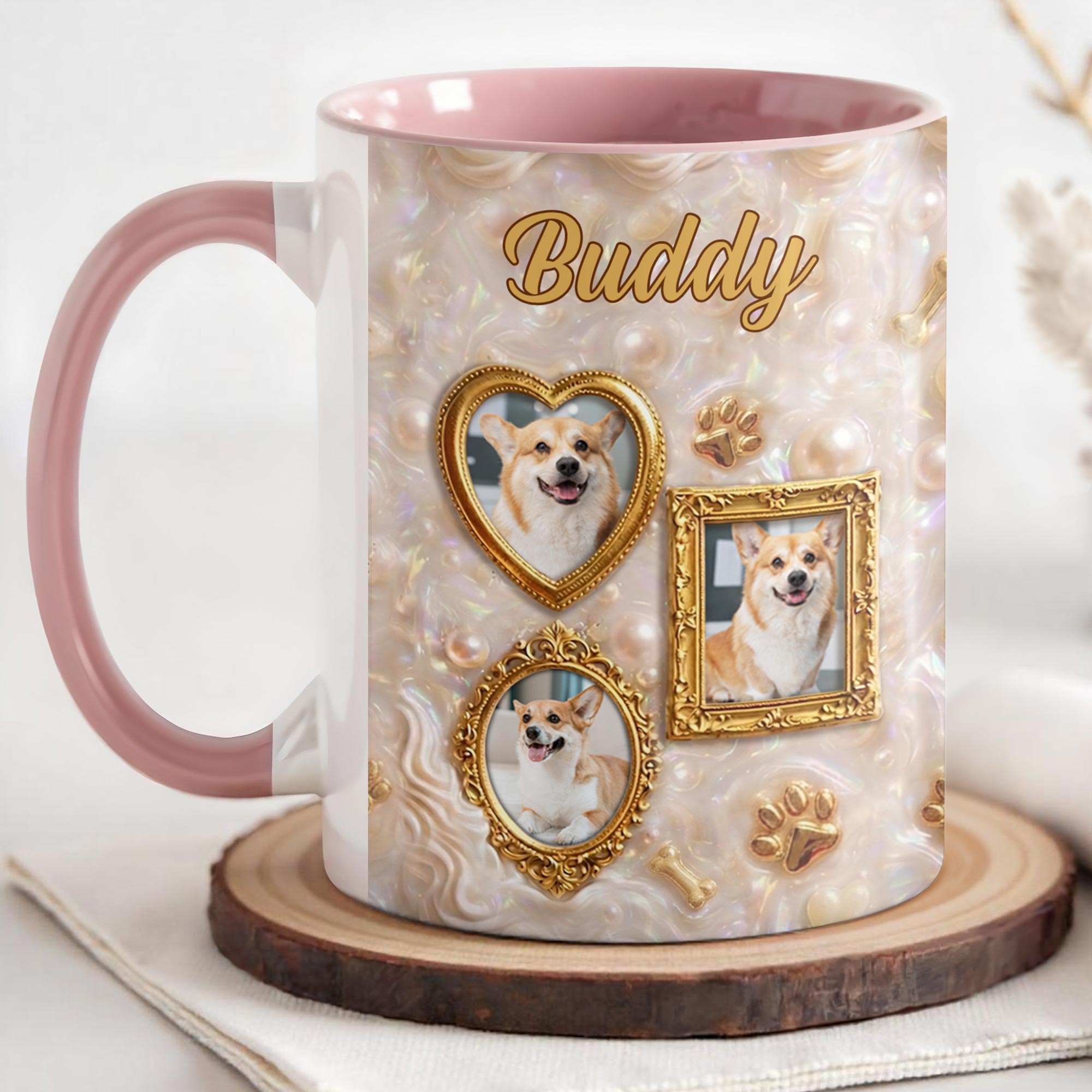 Personalized Accent Mug Forever Loved Custom Dog Photo Gift