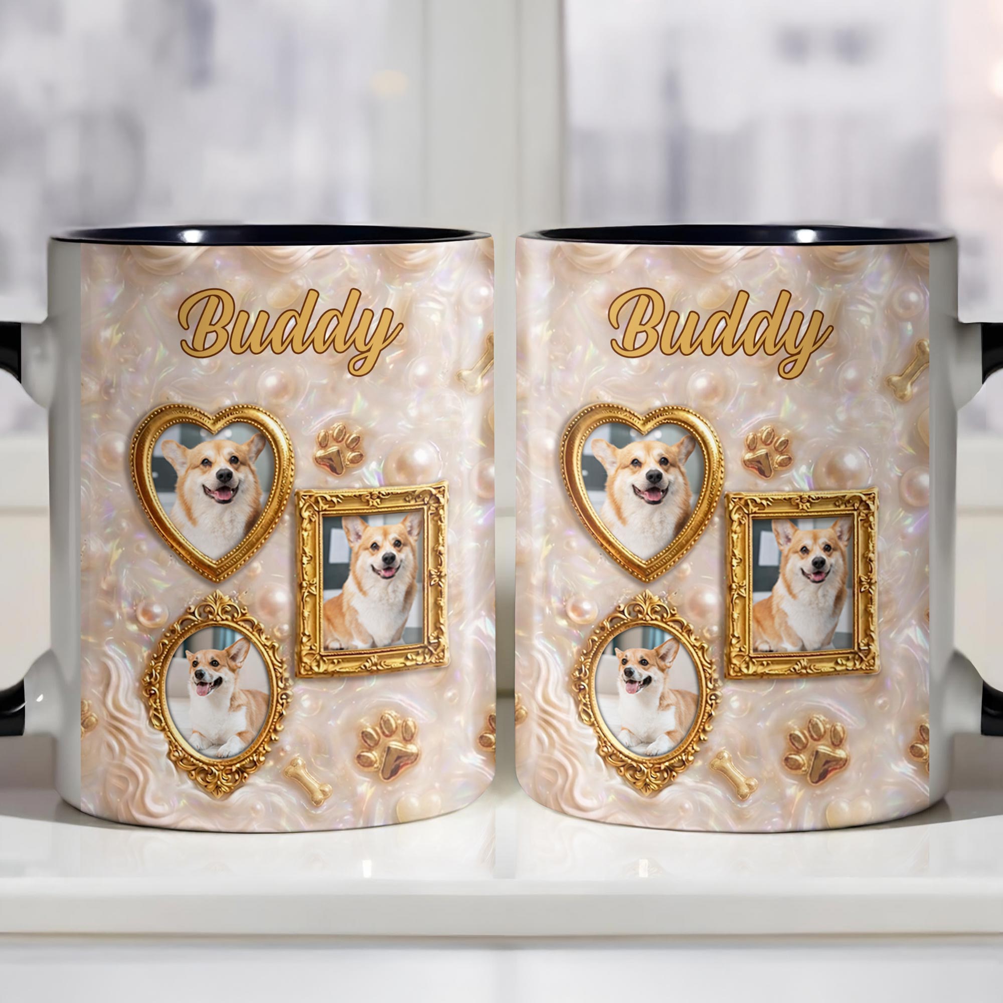 Personalized Accent Mug Forever Loved Custom Dog Photo Gift