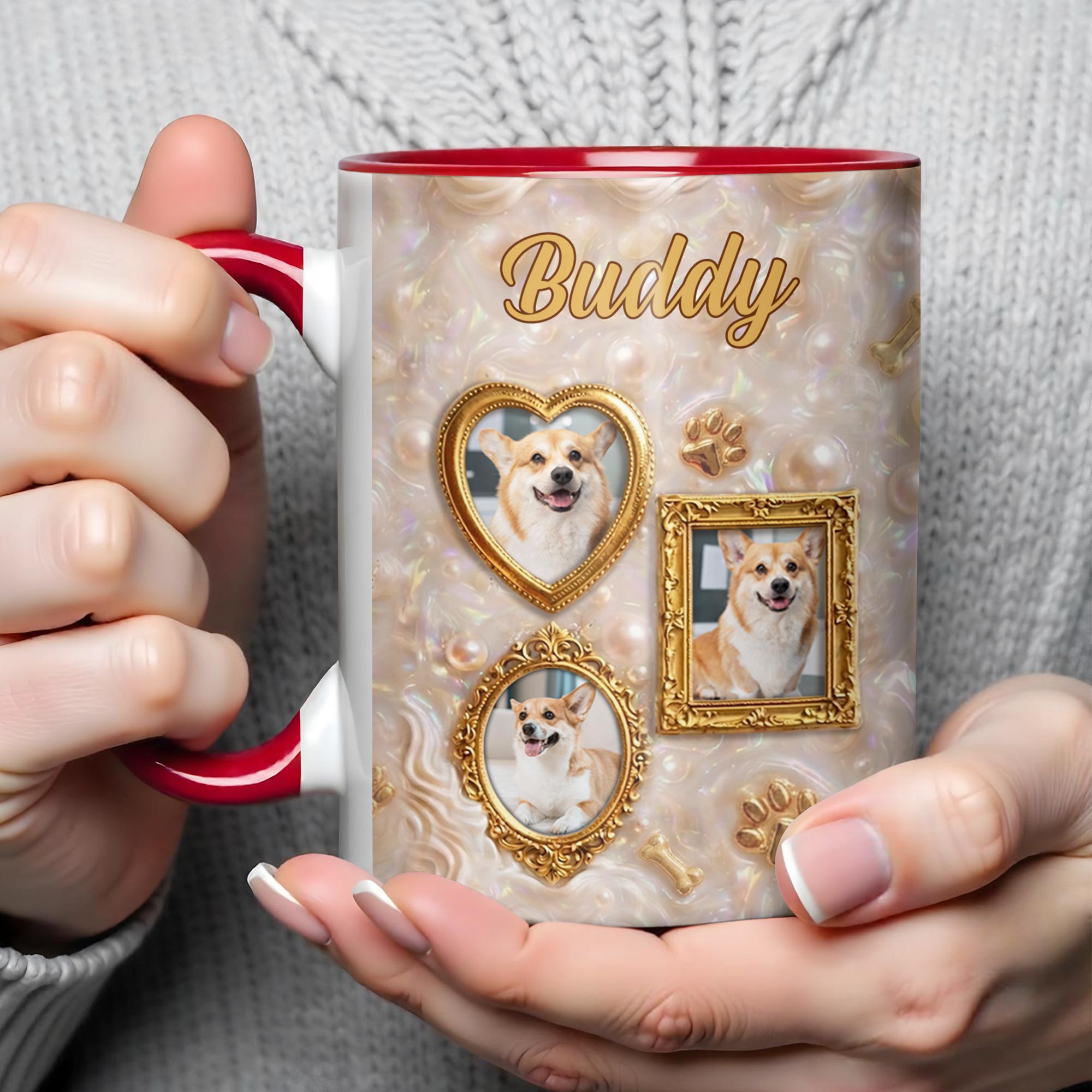 Personalized Accent Mug Forever Loved Custom Dog Photo Gift