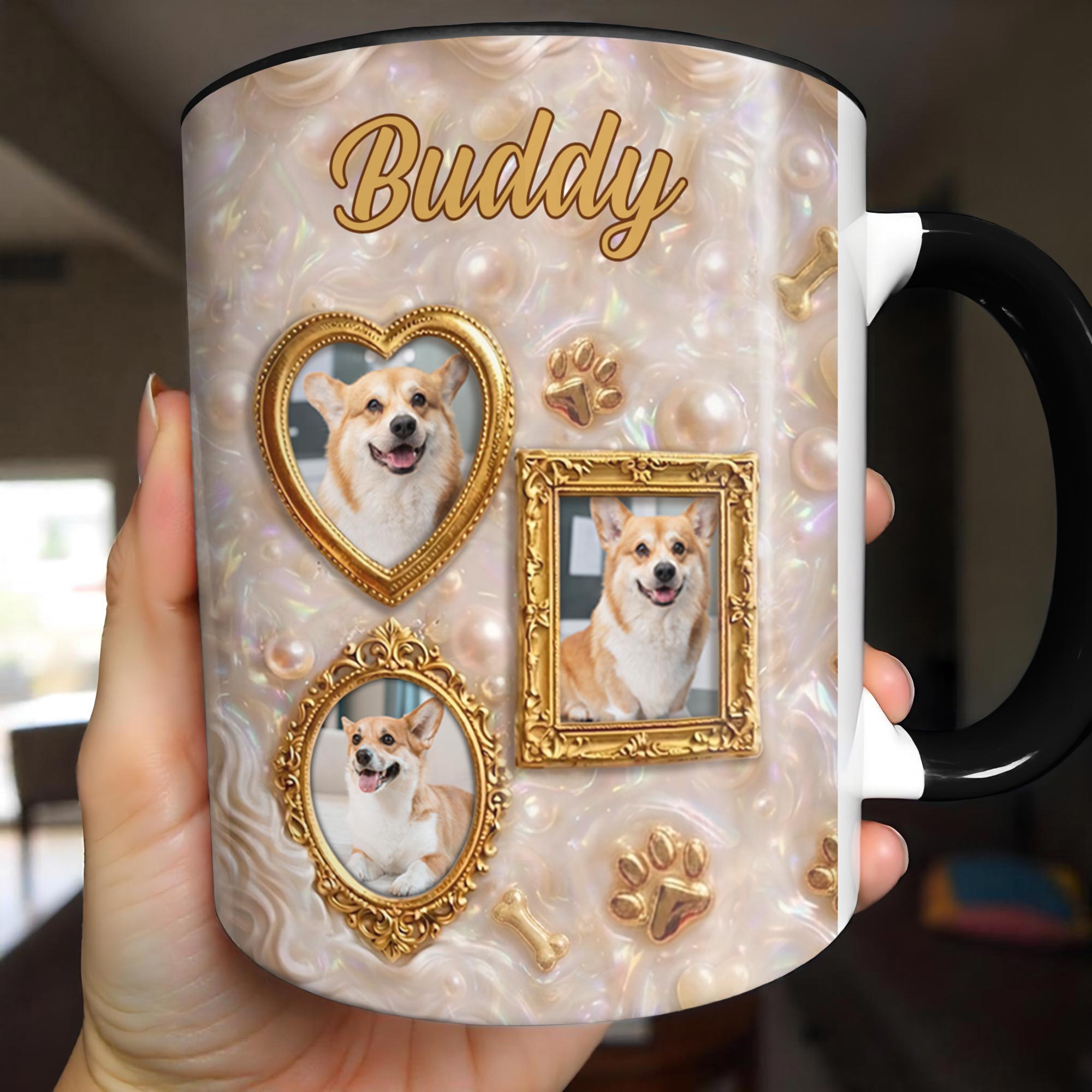 Personalized Accent Mug Forever Loved Custom Dog Photo Gift