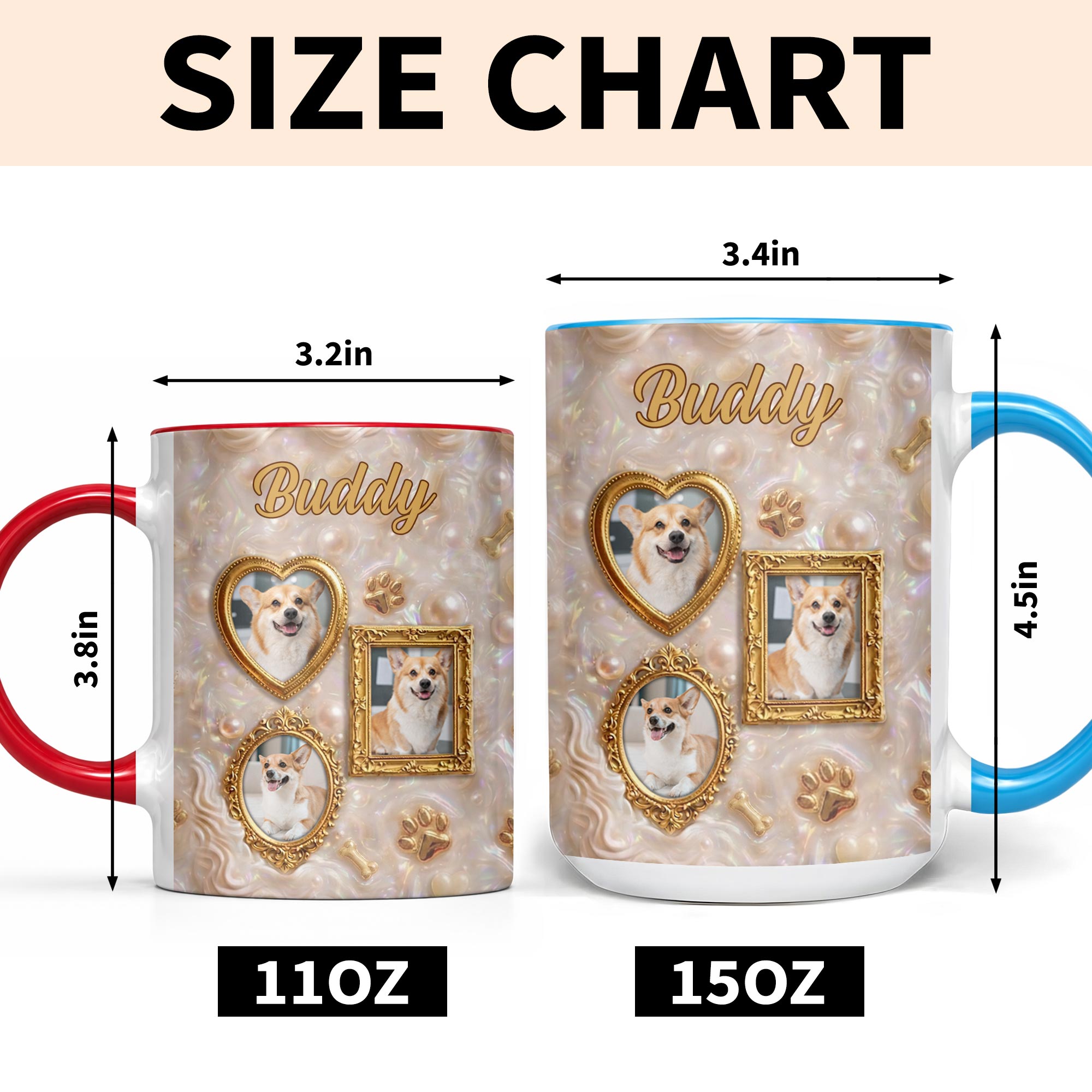 Personalized Accent Mug Forever Loved Custom Dog Photo Gift