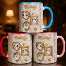 Load image into Gallery viewer, Personalized Accent Mug Forever Loved Custom Dog Photo Gift
