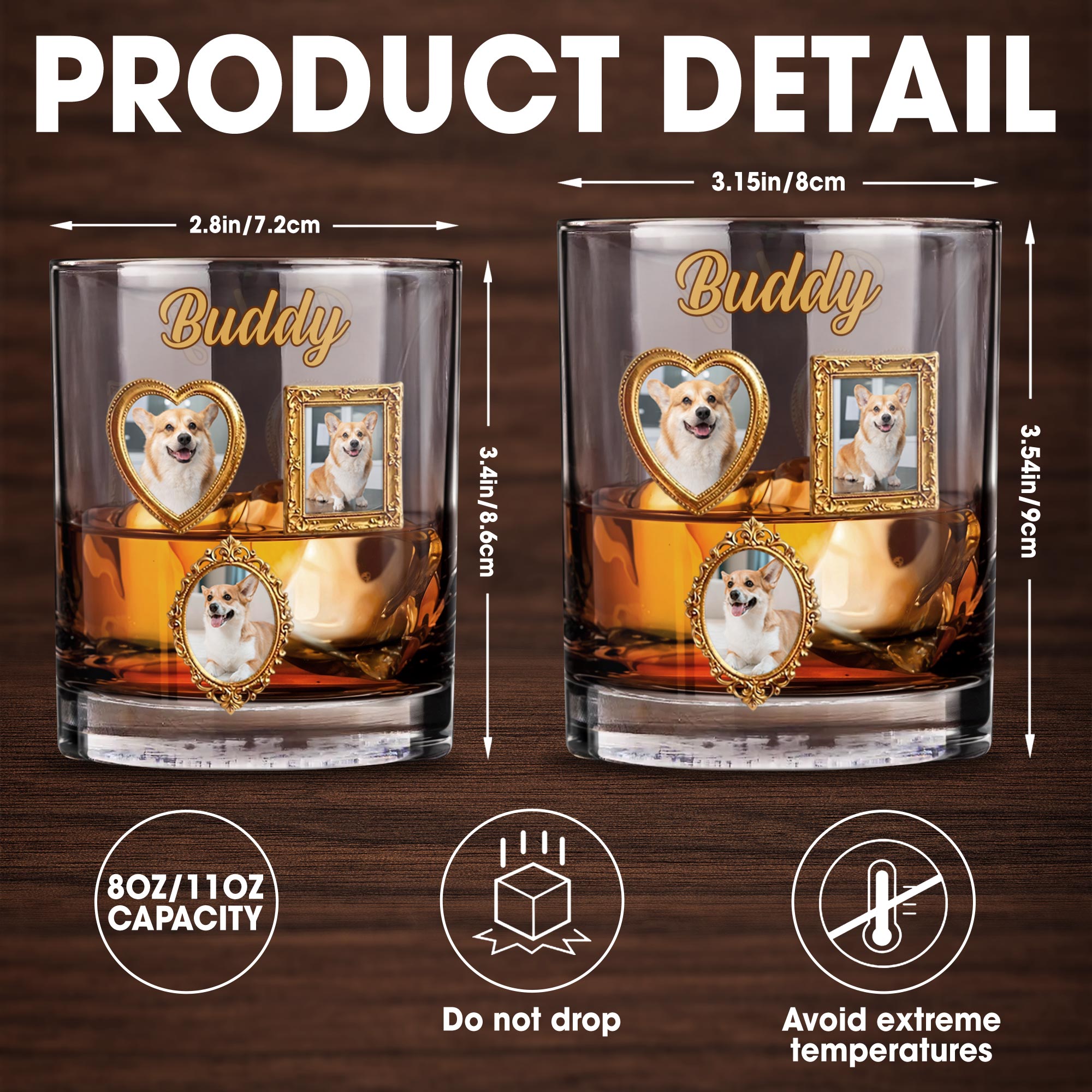 Personalized Custom Whiskey Glass Gift for Dog Dad - Unique Canine Companion
