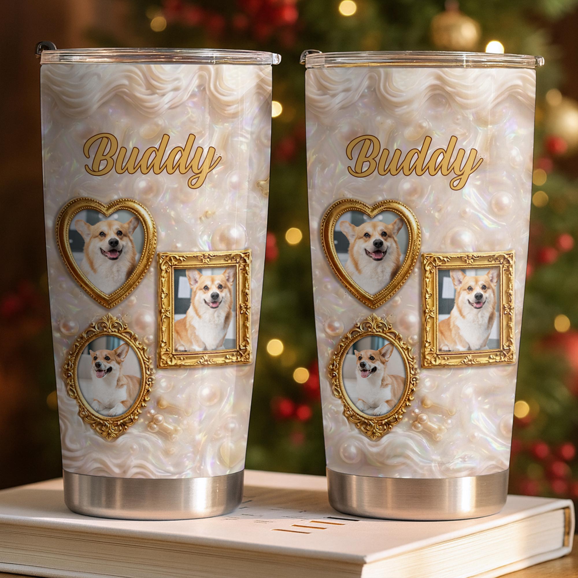 Personalized Dog Tumbler Custom Name Gift for Dog Dad/Mom