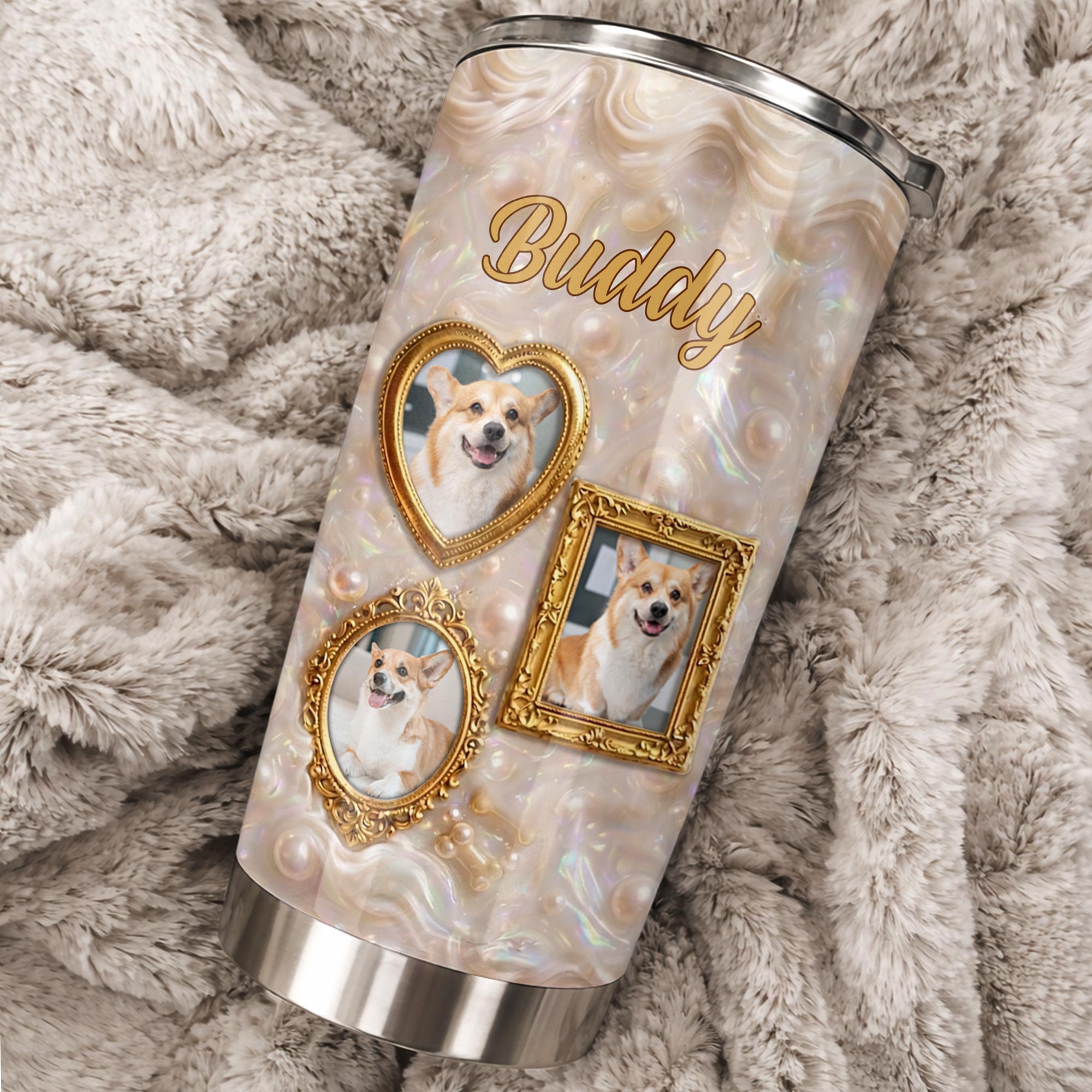 Personalized Dog Tumbler Custom Name Gift for Dog Dad/Mom