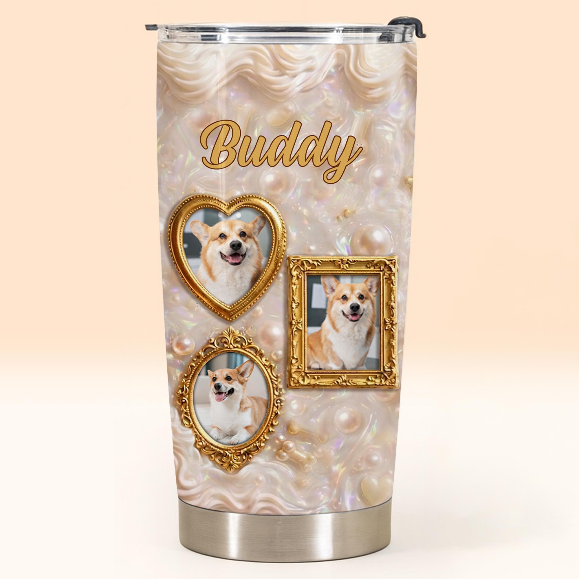 Personalized Dog Tumbler Custom Name Gift for Dog Dad/Mom