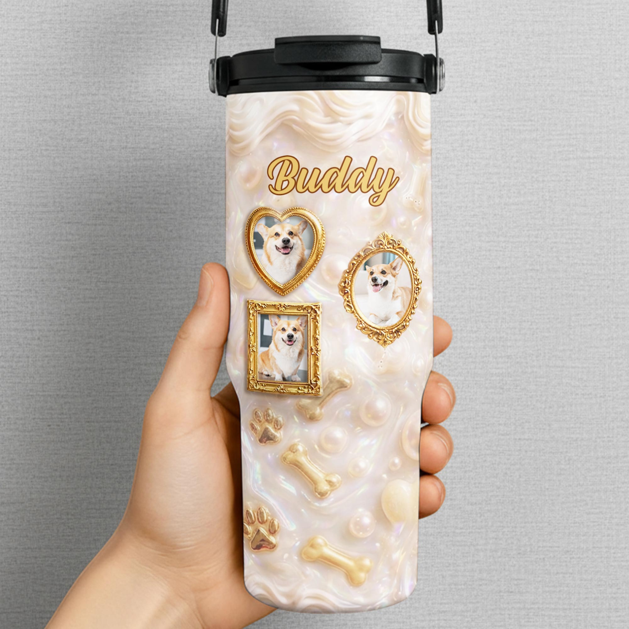 Personalized 30oz Stainless Steel Tumbler Dog Lover Gift