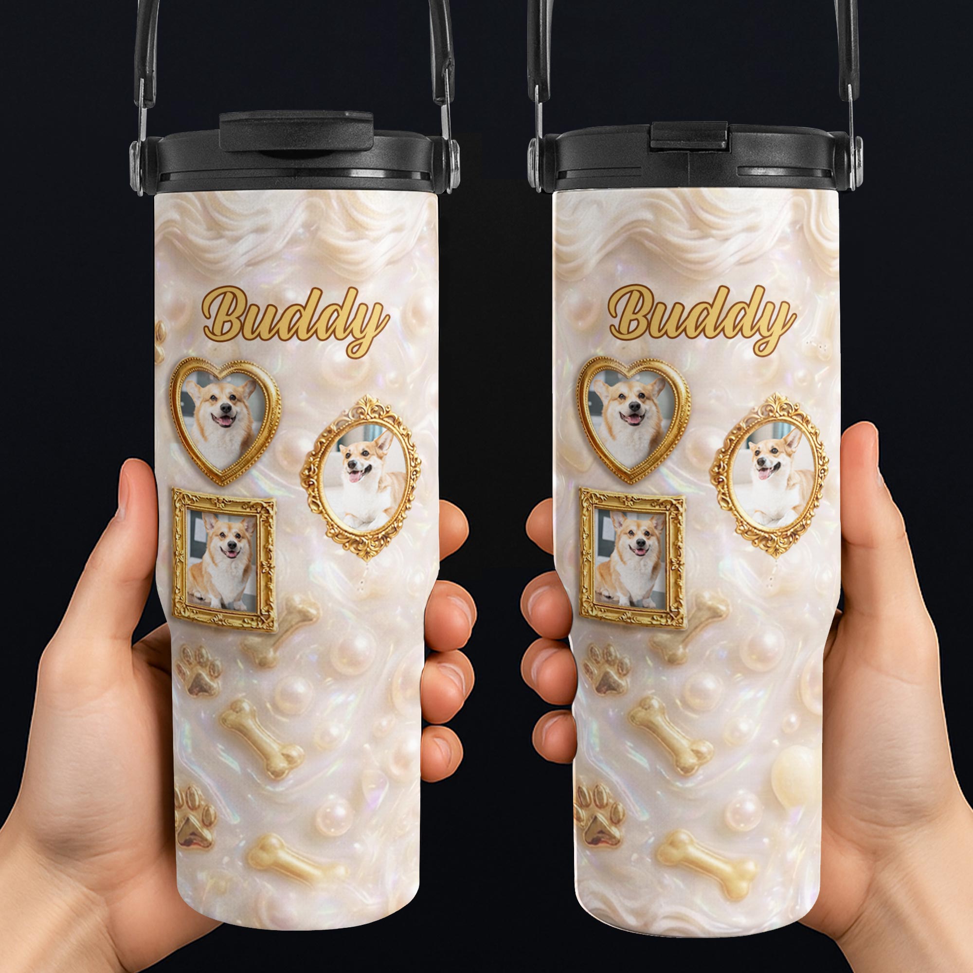 Personalized 30oz Stainless Steel Tumbler Dog Lover Gift
