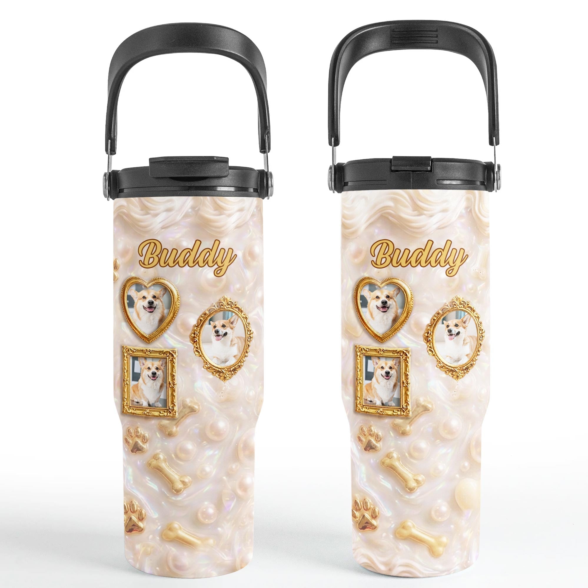 Personalized 30oz Stainless Steel Tumbler Dog Lover Gift