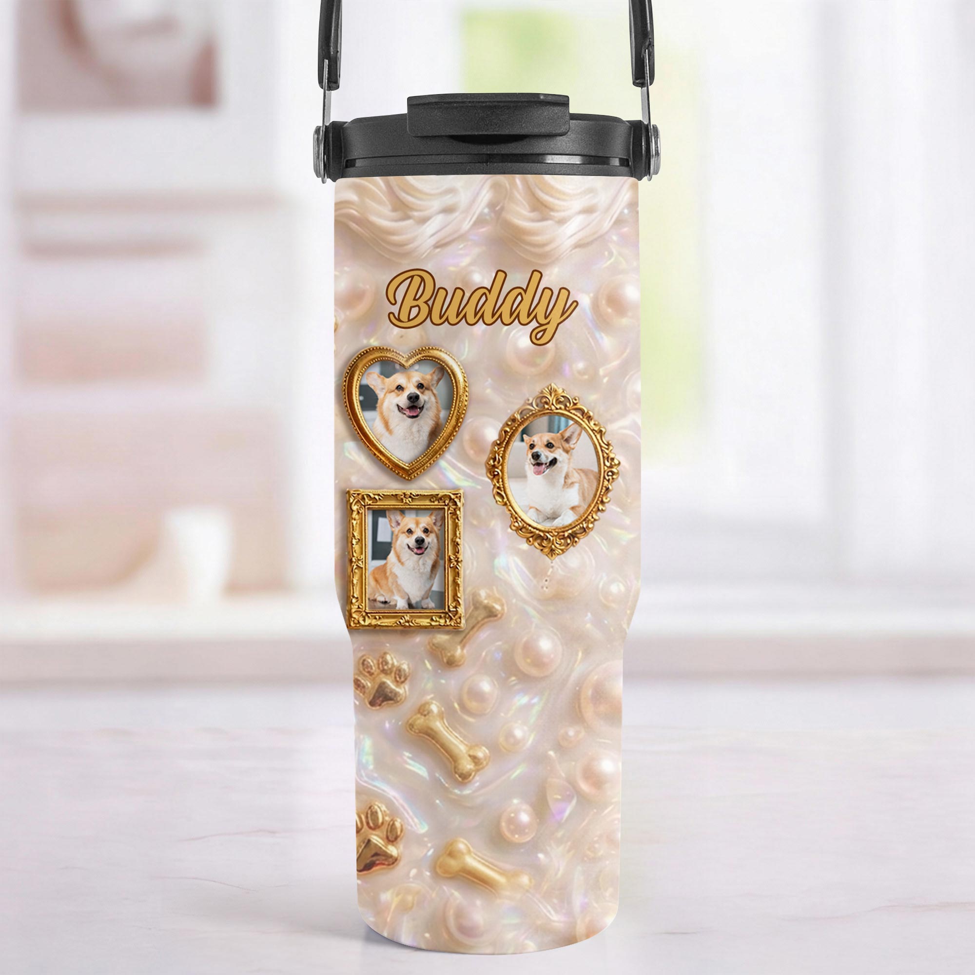 Personalized 30oz Stainless Steel Tumbler Dog Lover Gift