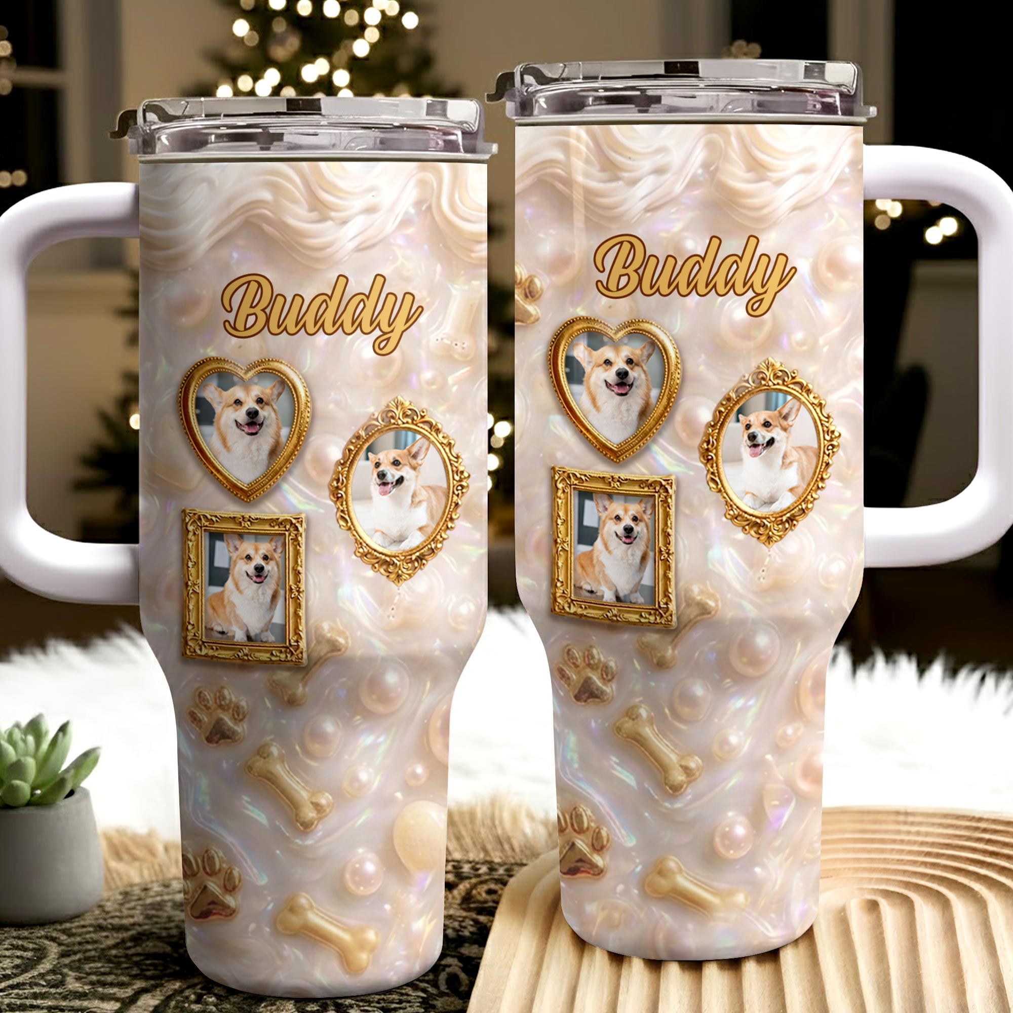 Personalized 40oz Tumbler Custom Name Dog Lover Gift