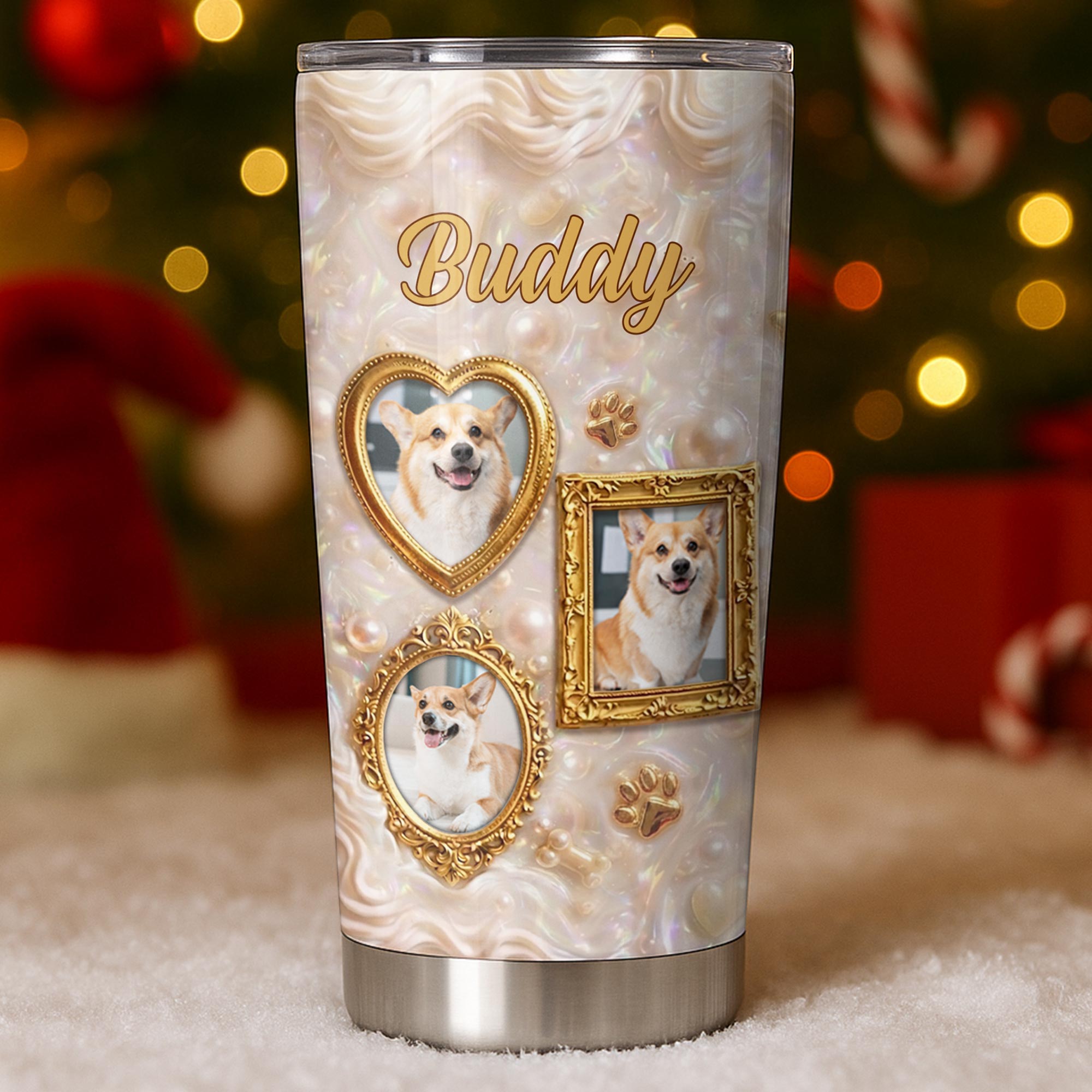 Personalized Dog Lover Tumbler Custom Name Gift for Dog Mom