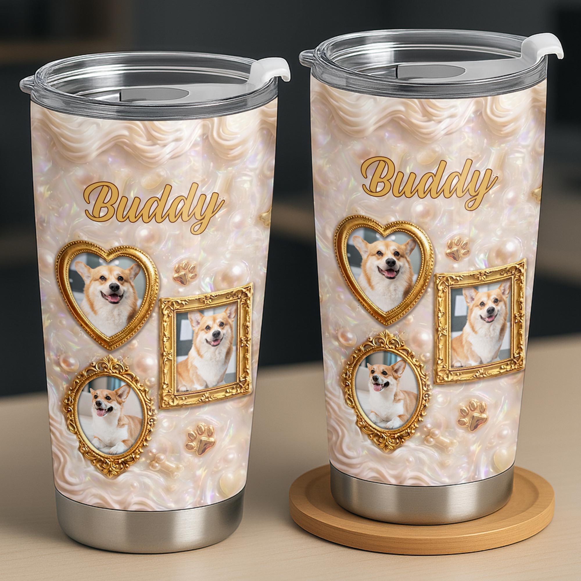 Personalized Dog Lover Tumbler Custom Name Gift for Dog Mom