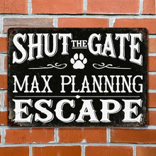 Load image into Gallery viewer, Personalized Metal Sign Custom Name Paw Print Gift for Dog Lovers
