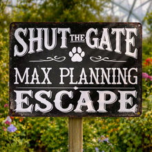 Load image into Gallery viewer, Personalized Metal Sign Custom Name Paw Print Gift for Dog Lovers
