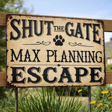 Load image into Gallery viewer, Personalized Metal Sign Custom Name Paw Print Gift for Dog Lovers
