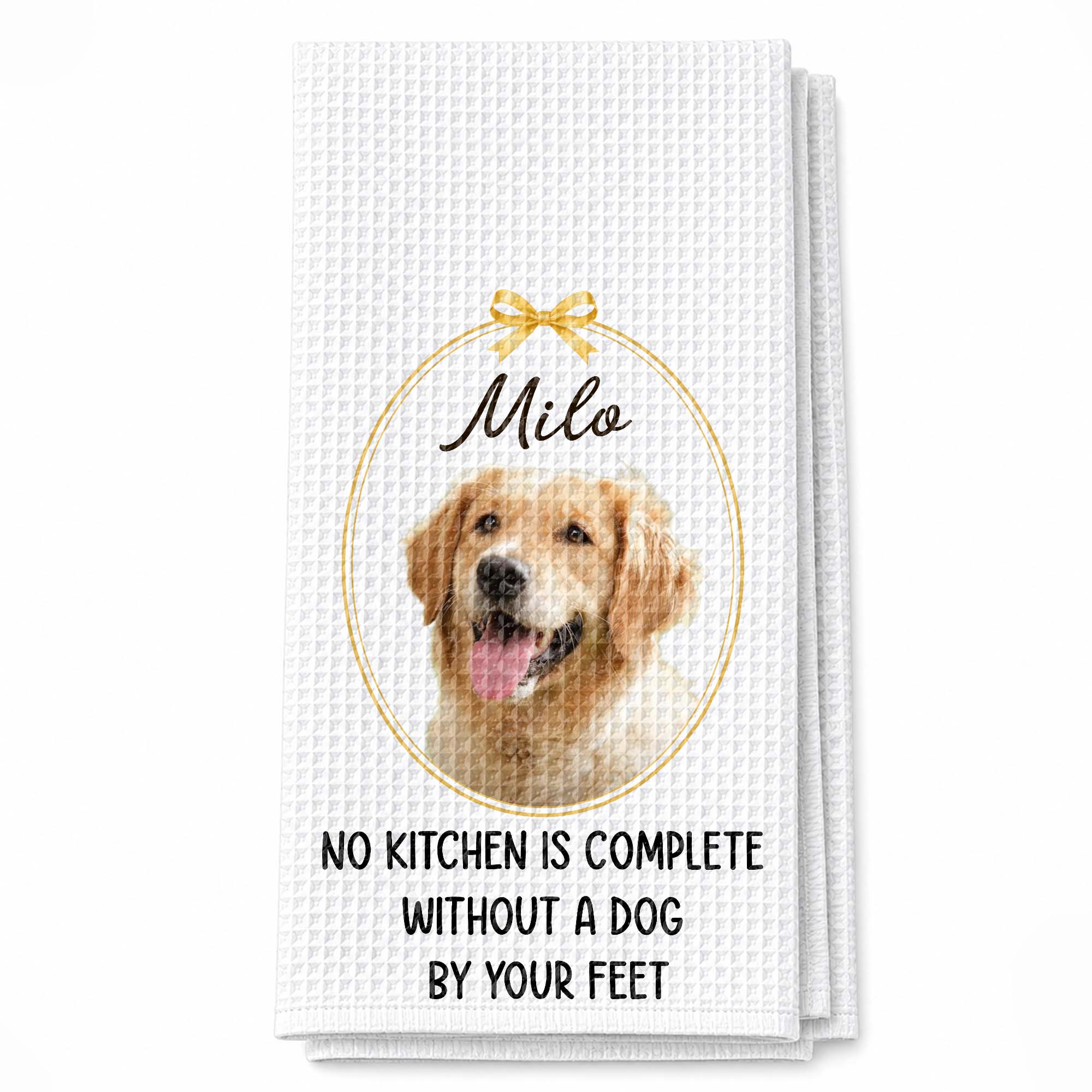 Personalized Dog Photo Kitchen Towel Custom Gift for Dog Mom/Dad